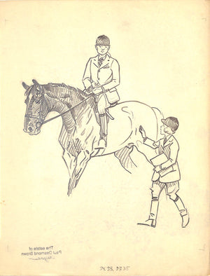Original 1944 Pencil Drawing From Hi, Guy! The Cinderella Horse By Paul Brown 27