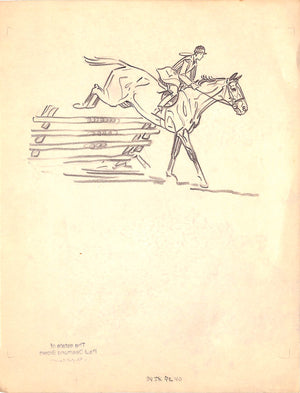 Original 1944 Pencil Drawing From Hi, Guy! The Cinderella Horse By Paul Brown 42