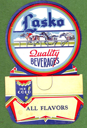 Lasko Quality Beverages All Flavors Cardboard Advert Signage (Unused)