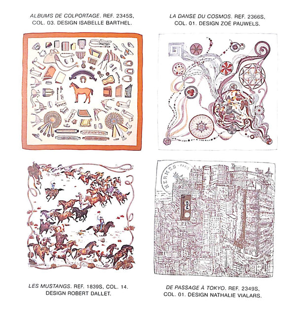 HERMES トランプ エース・クラブ デザイン La Soie Hermes Scarf Booklet