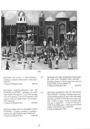 Military Miniatures, Lead Soldiers, Antique Toys & Trains 1995 William Doyle Galleries