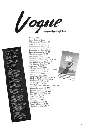 Vogue World's Fair May 1, 1939
