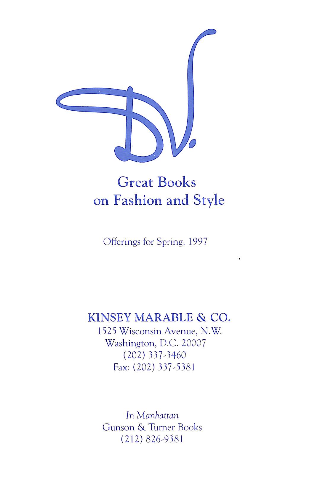 DV Great Books on Fashion and Style Spring 1997