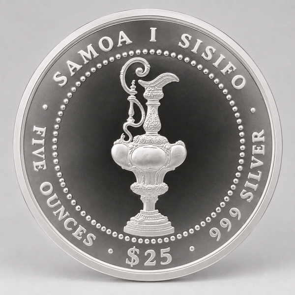 America's Cup Perth Australia 5 Troy Oz .999 Silver 1987 Proof $25 Co