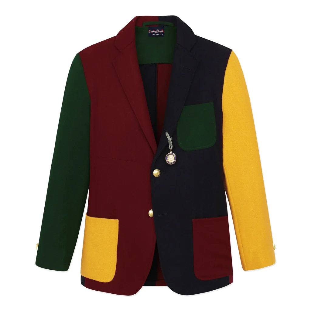 "Rowing Blazers Colorblock Flannel Jacket-Navy/ Red/ Yellow/ Green" Sz 46L