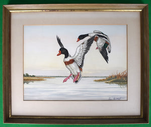 "Two Mallards In Flight" by Jean Herblet Ex-C.Z. Guest Estate (SOLD)