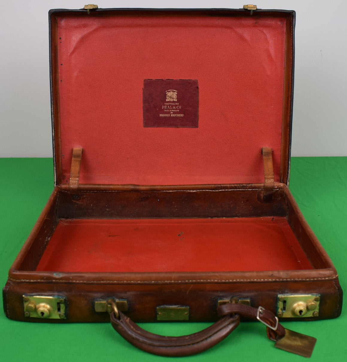 "Peal & Co x Brooks Brothers English Leather Attache Case"