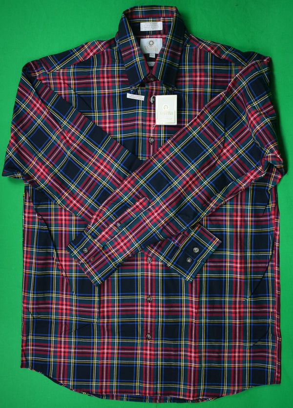 Viyella Cotton/ Wool Dress Stewart Tartan B/D Sport Shirt