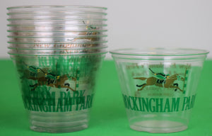 Stacking Set x 10 Rockingham Park Horse Racetrack Plastic Cocktail Cups (NEW)