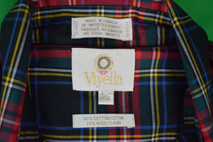 Viyella Cotton/ Wool Dress Stewart Tartan B/D Sport Shirt Sz L (New w/ Tag)