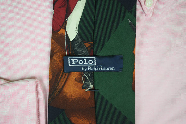 Polo Ralph Lauren Hunter Green/ Navy Equestrian Silk Tie