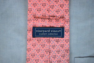 "Vineyard Vines Custom Collection x Meadow Brook Hunt Club Pink Silk Tie"