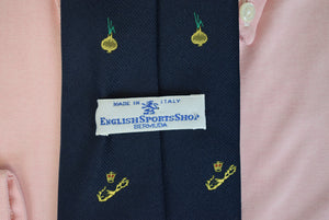 "English Sports Shop Bermuda Onion/ Island Navy Club Tie" (SOLD)