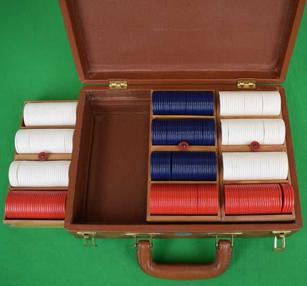 "Abercrombie & Fitch Poker Chip Leather Box Set"