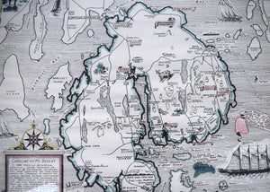 "Mount Desert Island Region Of The Maine Coast" 1963 Map (SOLD)