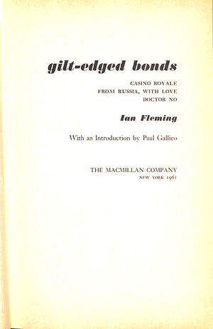 "Gilt-Edged Bonds" 1961 FLEMING, Ian