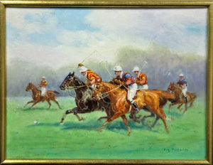 Deauville Polo" O/C by Eugene Pechaubes (SOLD)