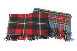 "Set x MacBeth Tartan Made In Scotland + Abercrombie & Fitch Wool Plaid Throw Blankets"