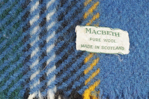 "Set x MacBeth Tartan Made In Scotland + Abercrombie & Fitch Wool Plaid Throw Blankets"