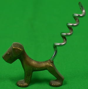 Brass Dog w/ Corkscrew Tail