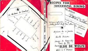 "Recipes For Successful Dining" 1934 WOLFE, Elsie de