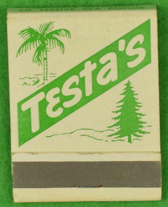 "Testa's Palm Beach Restaurant Matchbook" (NEW)