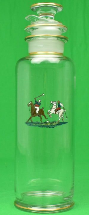 "Polo Player Glass 2 Qt c1940s Cocktail Shaker"