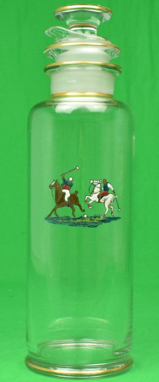 "Polo Player Glass 2 Qt c1940s Cocktail Shaker"