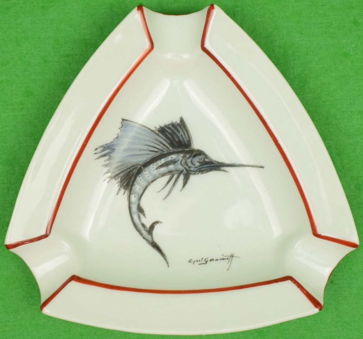 "Cyril Gorainoff x Abercrombie & Fitch c1940s Leaping Sailfish Ashtray" (SOLD)