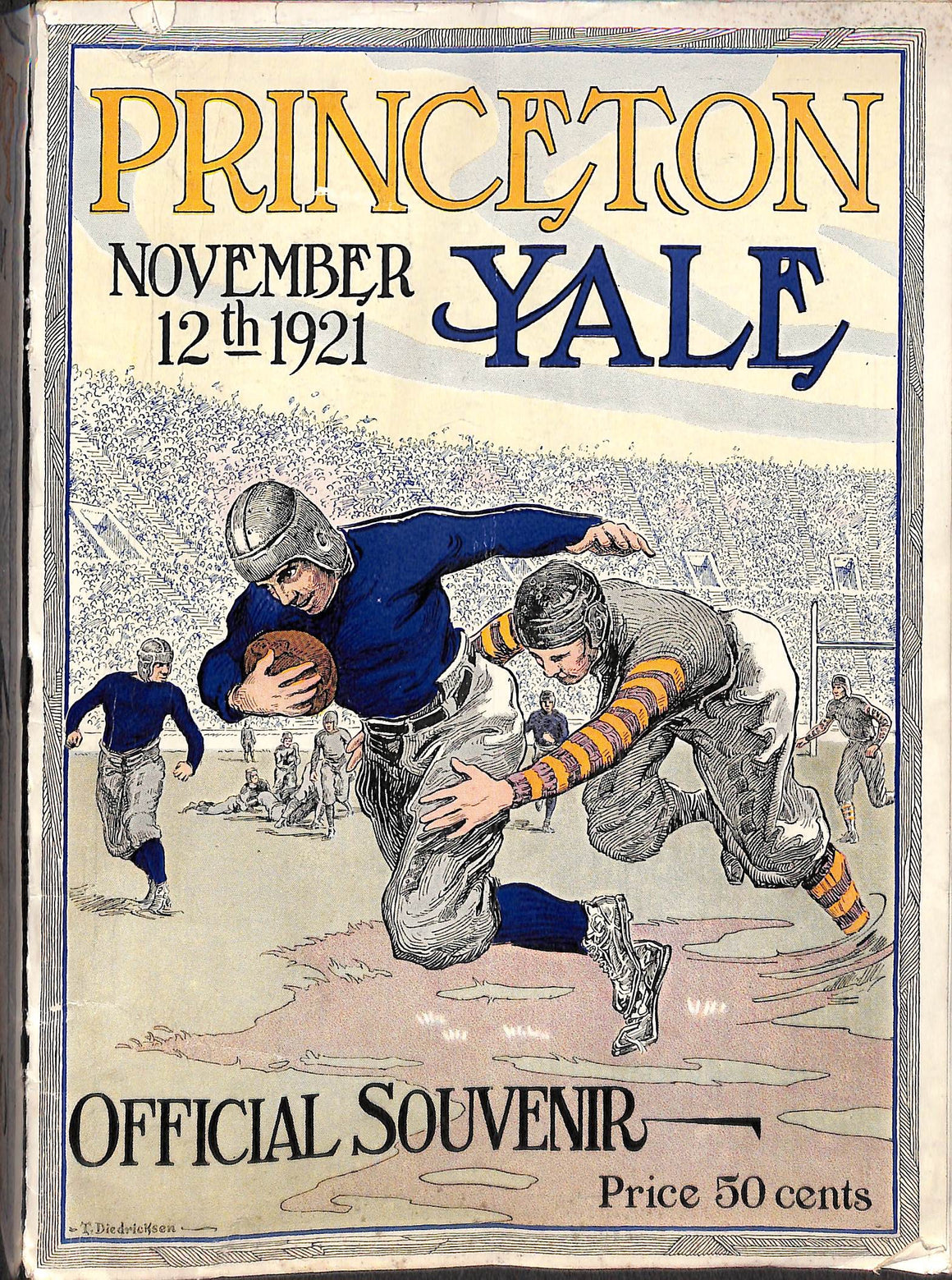 "Official Souvenir Program Of The Princeton-Yale Football Game Yale Bowl" 1921