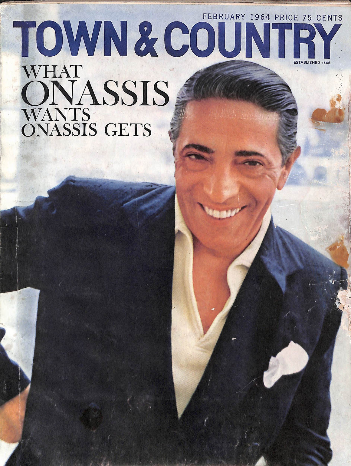 "Town & Country" February 1964: What Onassis Wants Onassis Gets (SOLD)
