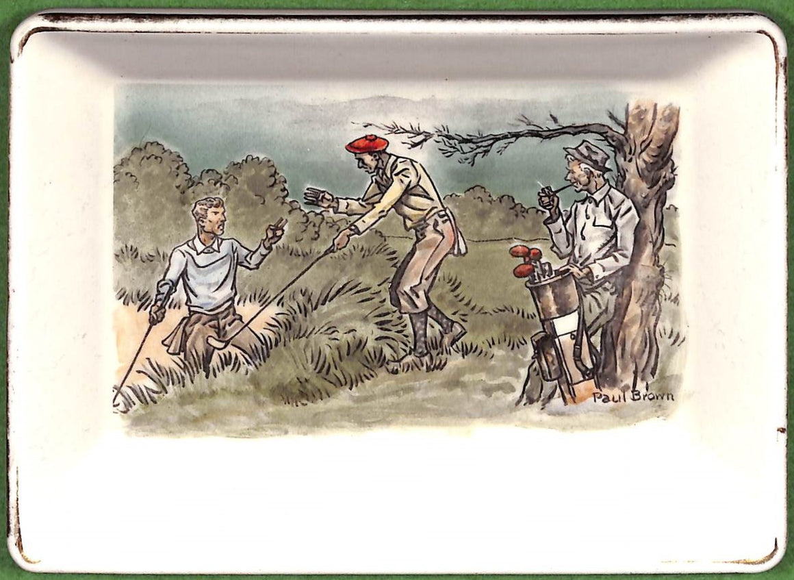 "The Golfers" by Paul Brown for Brooks Brothers Ceramic Tray