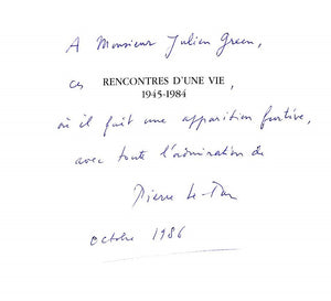 "Rencontres d'Une Vie 1945-1984" LE-TAN, Pierre (INSCRIBED)
