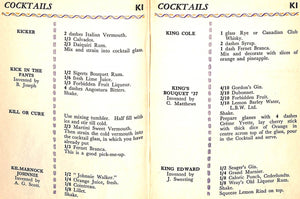 "Cafe Royal Cocktail Book 1937" TARLING, W.J. [Compiled by]/ CARTER, Frederick [Illustrated by] (SOLD)