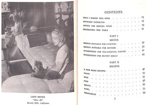 "Elsie De Wolfe's Recipes For Successful Dining" 1947 Wolfe, Elsie de (SIGNED)