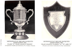 "Metropolitan Squash Racquets Association" 1936-1937 (SOLD)
