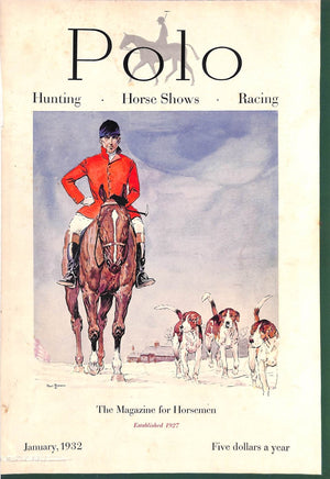 "Polo Magazine January, 1932" w/ Paul Brown Fox-Hunter Cover