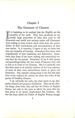 "Chaucer" 1932 CHESTERTON, G.K.
