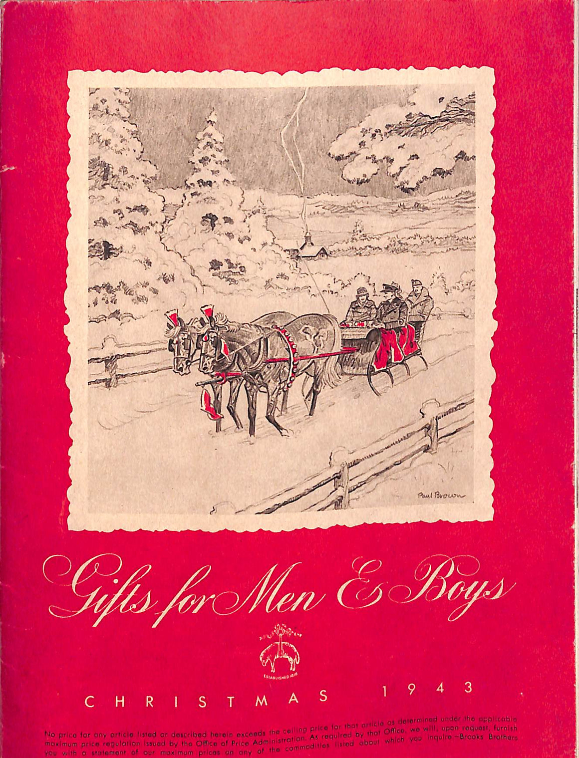 "Brooks Brothers Gifts For Men & Boys Christmas 1943 Catalog"