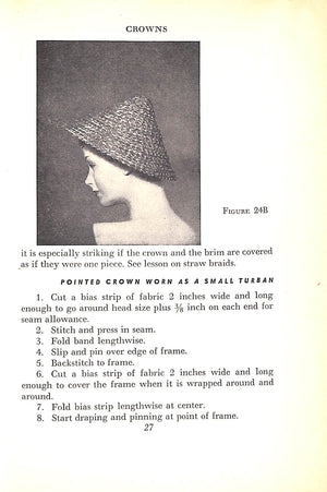 "The Complete Home Millinery" 1951 COLLINS, Wanda Summers