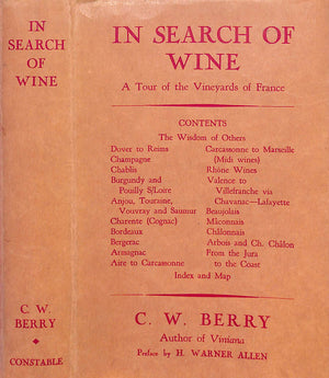 "In Search of Wine: A Tour Of The Vineyards Of France" 1935 BERRY, Charles Walter (SOLD)