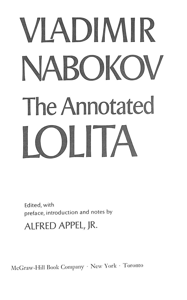 The Annotated Lolita: Revised and Updated: Nabokov, Vladimir, Appel Jr.,  Alfred: 9780679727293: : Books