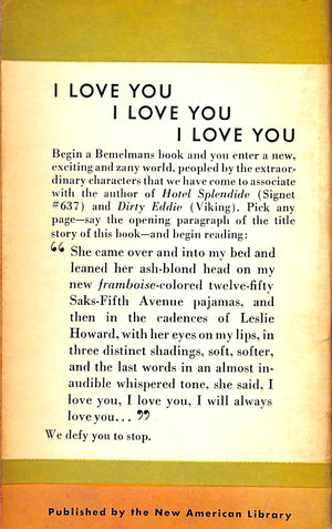 "I Love You, I Love You, I Love You" 1948 BEMELMANS, Ludwig
