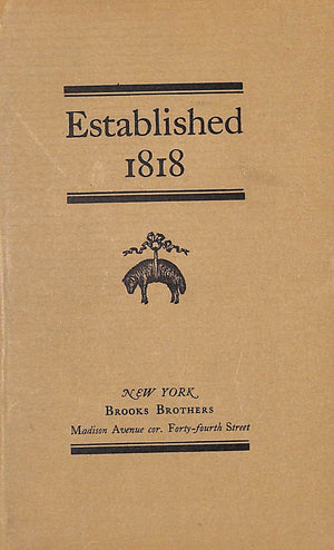 Brooks Brothers Centenary 1818-1918