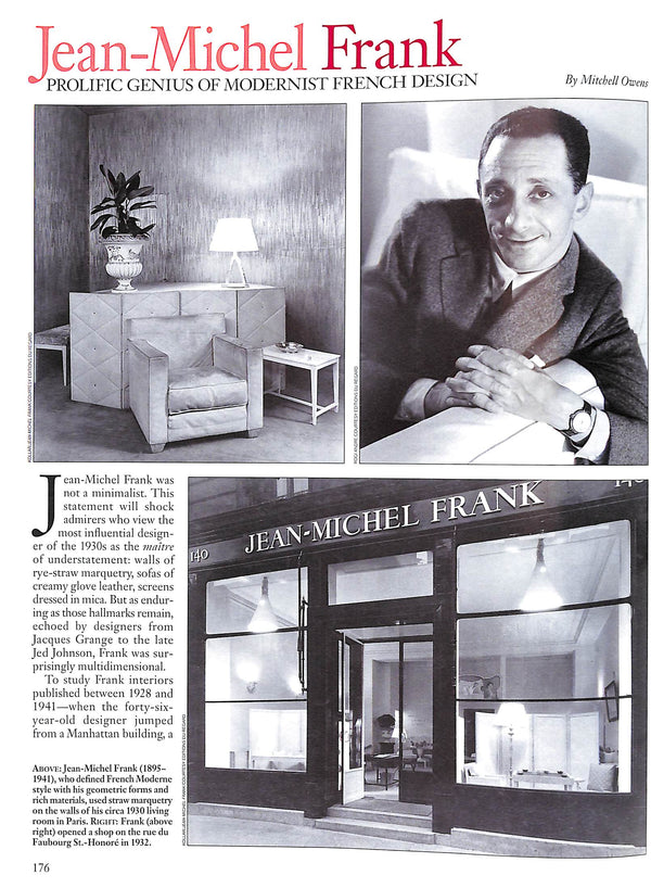Architectural Digest: Interior Design Legends January 2000