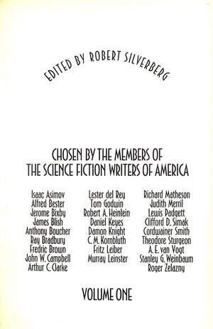 "The Science Fiction Hall Of Fame Volume One" 1970 SILVERBERG, Robert [edited by]