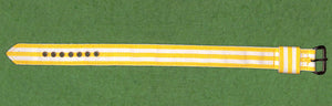 Yellow/ White Stripe Grosgrain Ribbon Watch Strap (New)