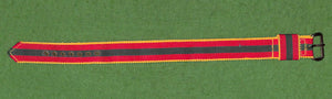 Green/ Red/ Yellow Stripe Grosgrain Ribbon Watch Strap (New)
