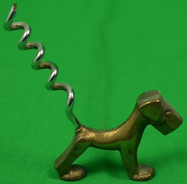 Brass Dog w/ Corkscrew Tail