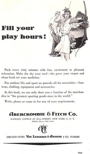 "Abercrombie & Fitch Play Hours 1945"